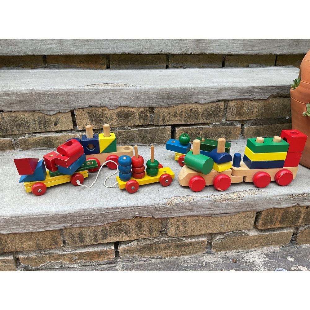 Holgate wooden pull train with Blocks and dowels